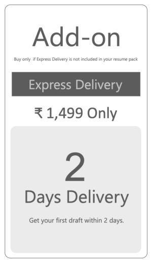 Express delivery: 2 days – First draft