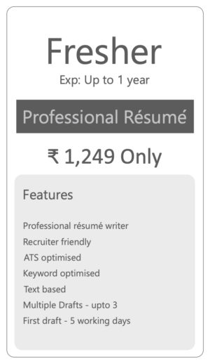 Fresher Professional CV